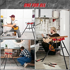 Эксплуатация универсальных складных трубных верстаков-треног с цепными тисками Remmers Tristand 1/8-6