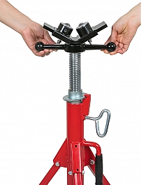 Регулировка высоты V-образной двухроликовой складной регулируемой опоры для труб Remmers Atlant 1/8-12